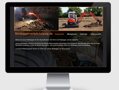 Webdesign für Minibaggervereih Leipzig
